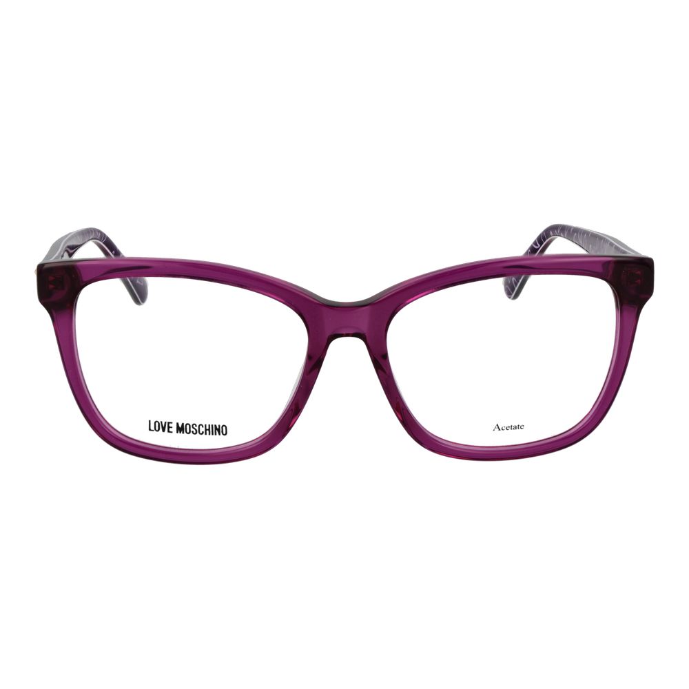 Love Moschino MO-1065574 Acetate Square-Frame Eyeglasses — Purple, view 2