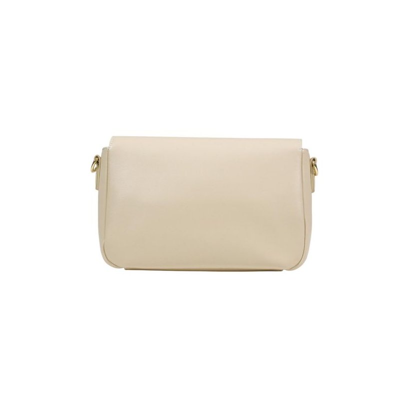 Love Moschino Logo-Embossed Polyurethane Shoulder Bag — Beige, view 3