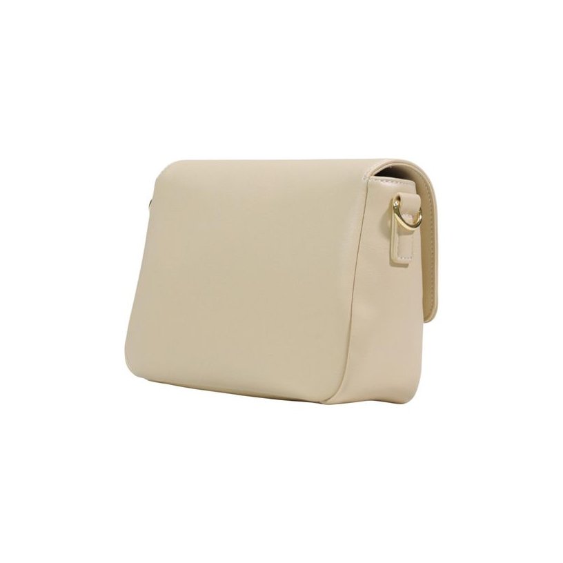 Love Moschino Logo-Embossed Polyurethane Shoulder Bag — Beige, view 4