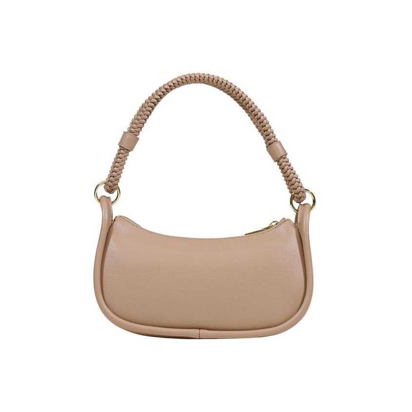 Love Moschino Embossed Logo Heart Shoulder Bag — Beige, view 3
