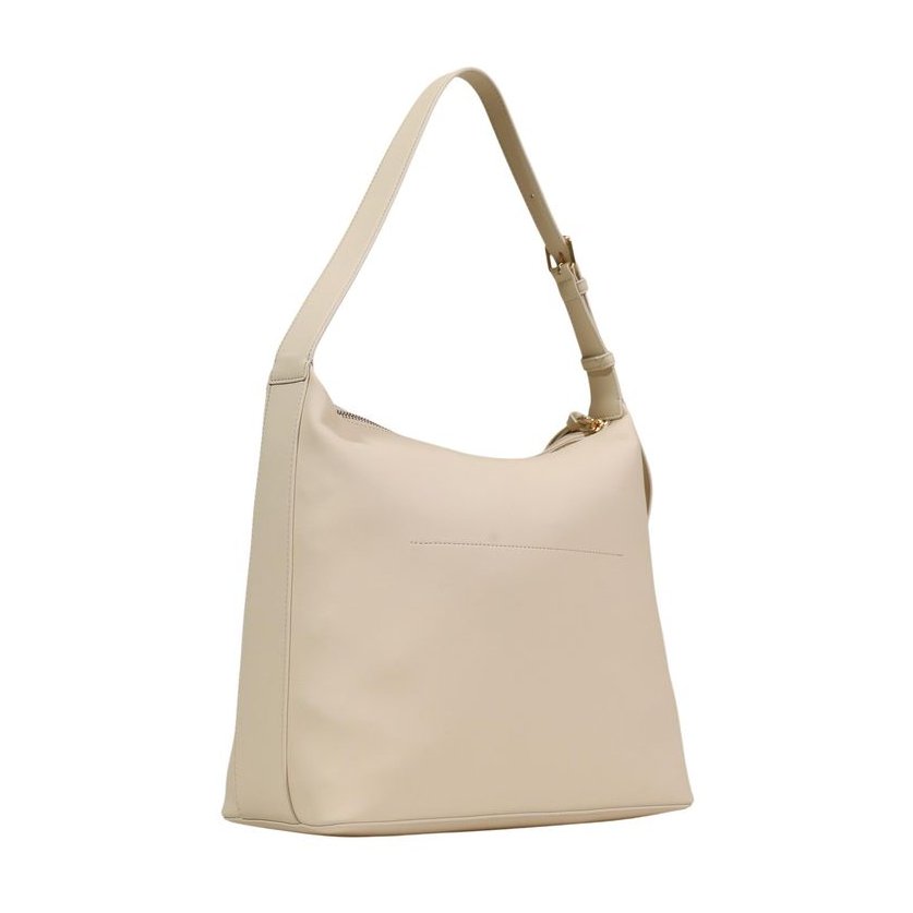 Love Moschino Logo-Embossed Polyurethane Shoulder Bag — Beige, view 4