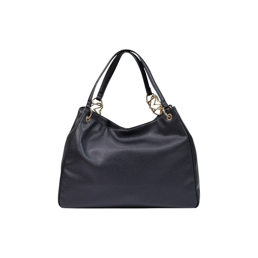 Love Moschino Textured Polyurethane Shoulder Bag — Black, view 3