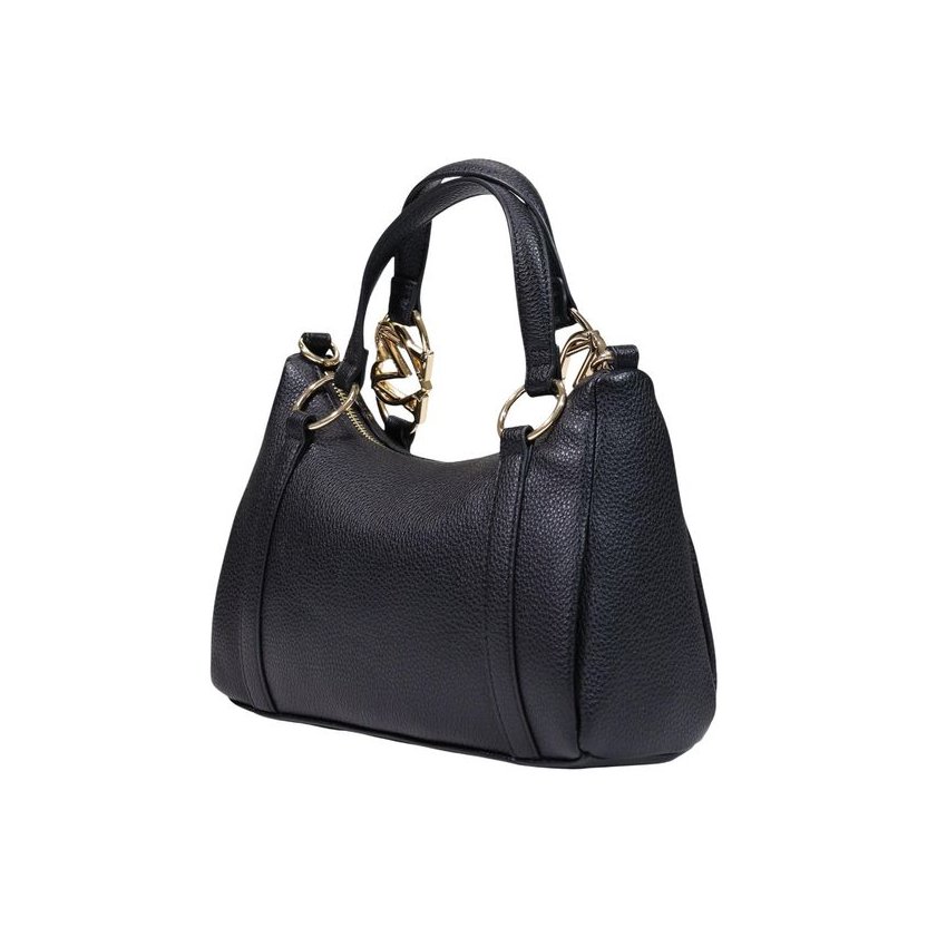 Love Moschino Pebbled Polyurethane Shoulder Bag — Black, view 3