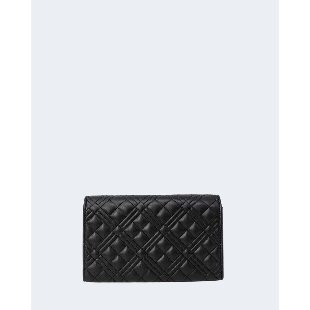 Love Moschino Quilted Polyurethane Shoulder Bag — Black, view 3