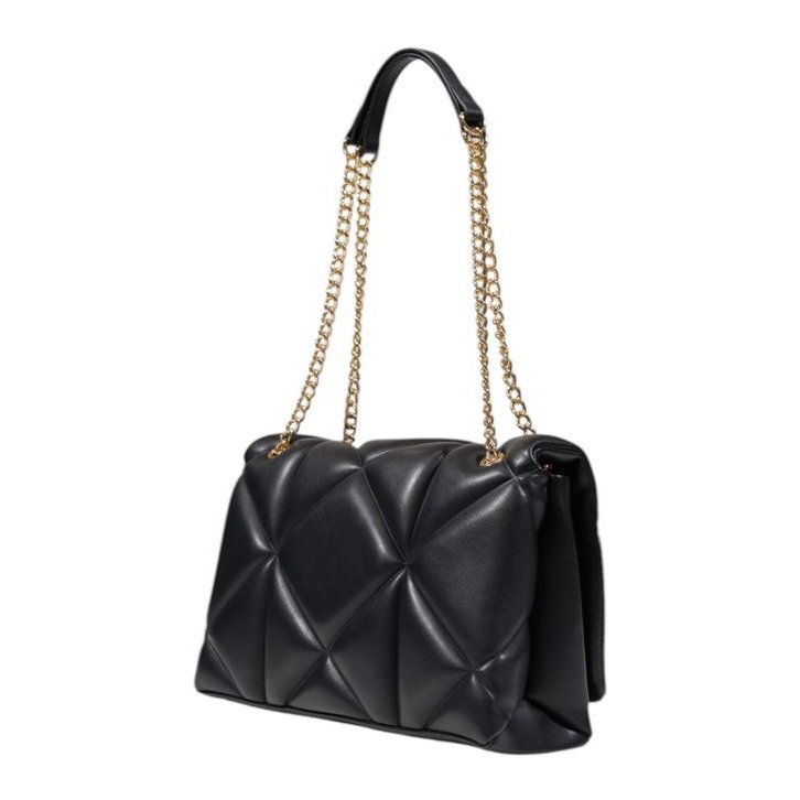 Love Moschino Quilted Polyurethane Shoulder Bag — Black, view 4