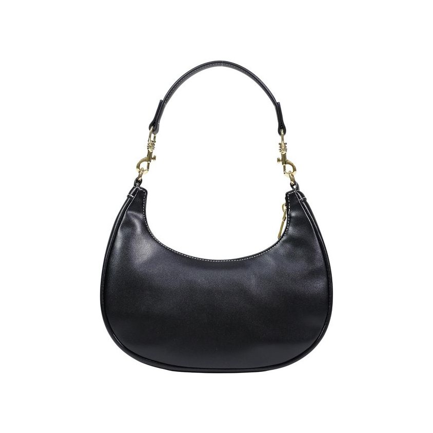 Love Moschino Logo-Embossed Polyurethane Shoulder Bag — Black, view 4