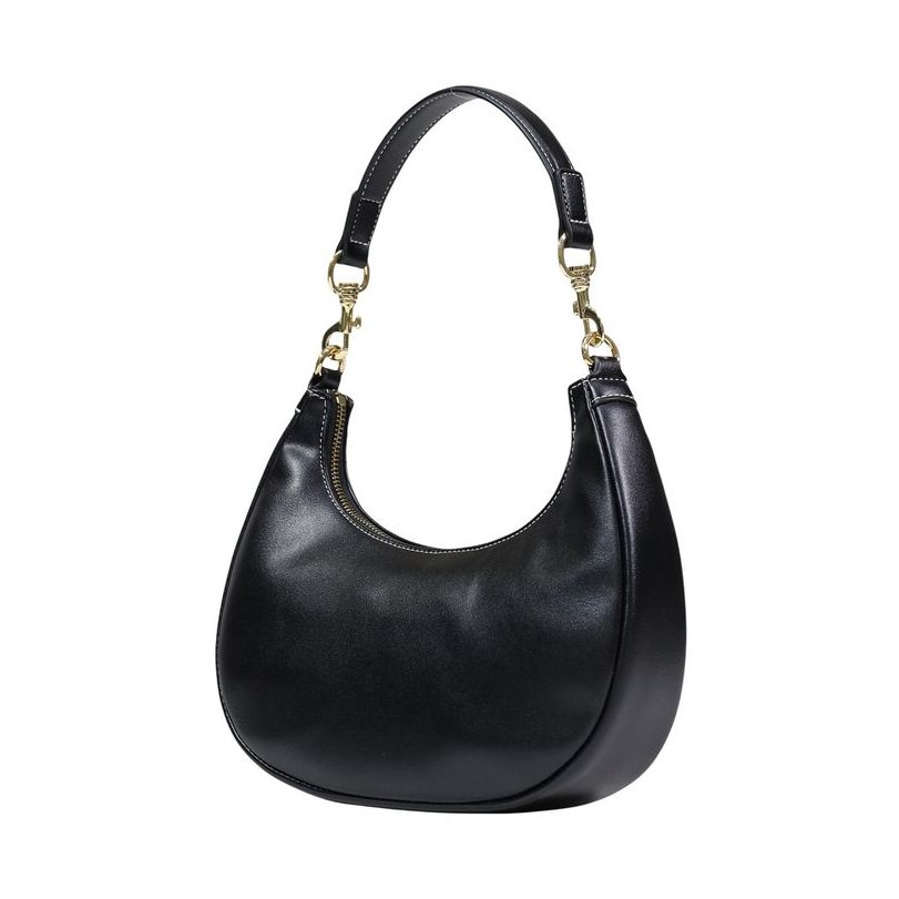 Love Moschino Logo-Embossed Polyurethane Shoulder Bag — Black, view 5