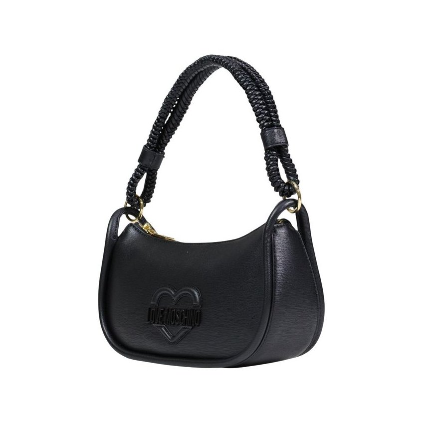 Love Moschino Embossed Logo Shoulder Bag — Black, view 2