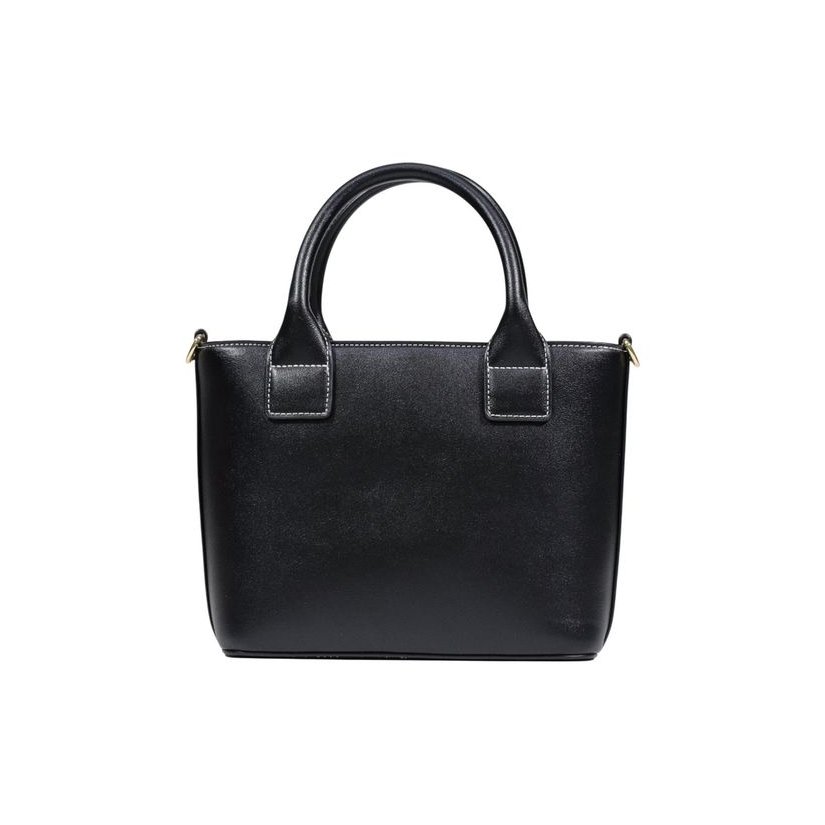 Love Moschino Logo-Embellished Polyurethane Shoulder Bag — Black, view 3
