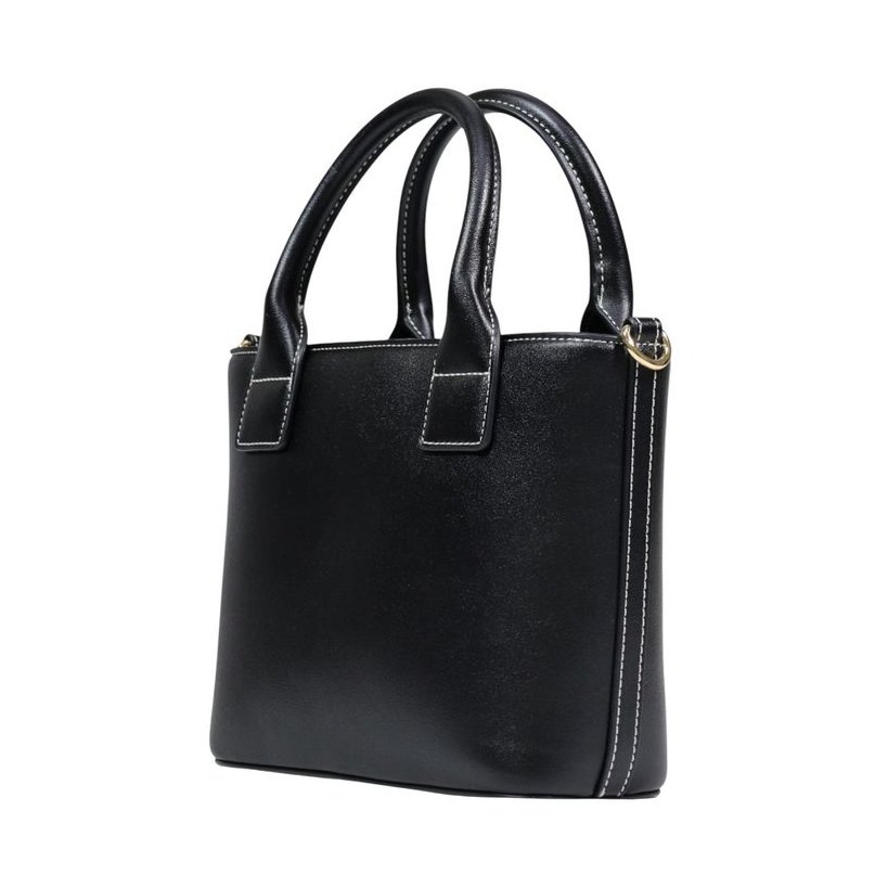 Love Moschino Logo-Embellished Polyurethane Shoulder Bag — Black, view 4