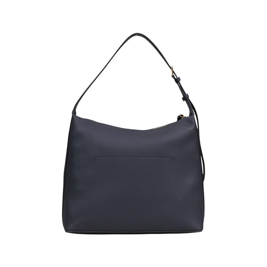 Love Moschino Logo-Embossed Polyurethane Shoulder Bag — Black, view 3