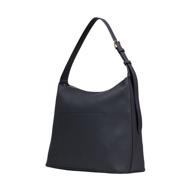 Love Moschino Logo-Embossed Polyurethane Shoulder Bag — Black, view 4