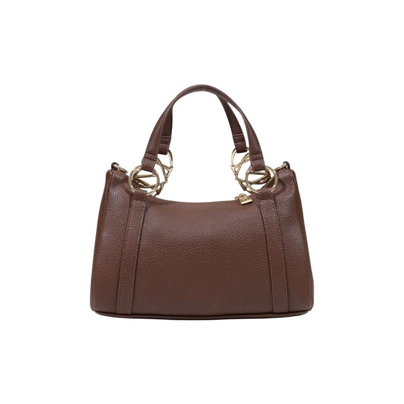 Love Moschino Pebbled Polyurethane Shoulder Bag — Brown, view 3