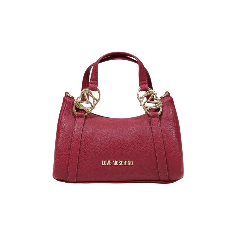 Love Moschino Pebbled Polyurethane Shoulder Bag — Purple by Love Moschino