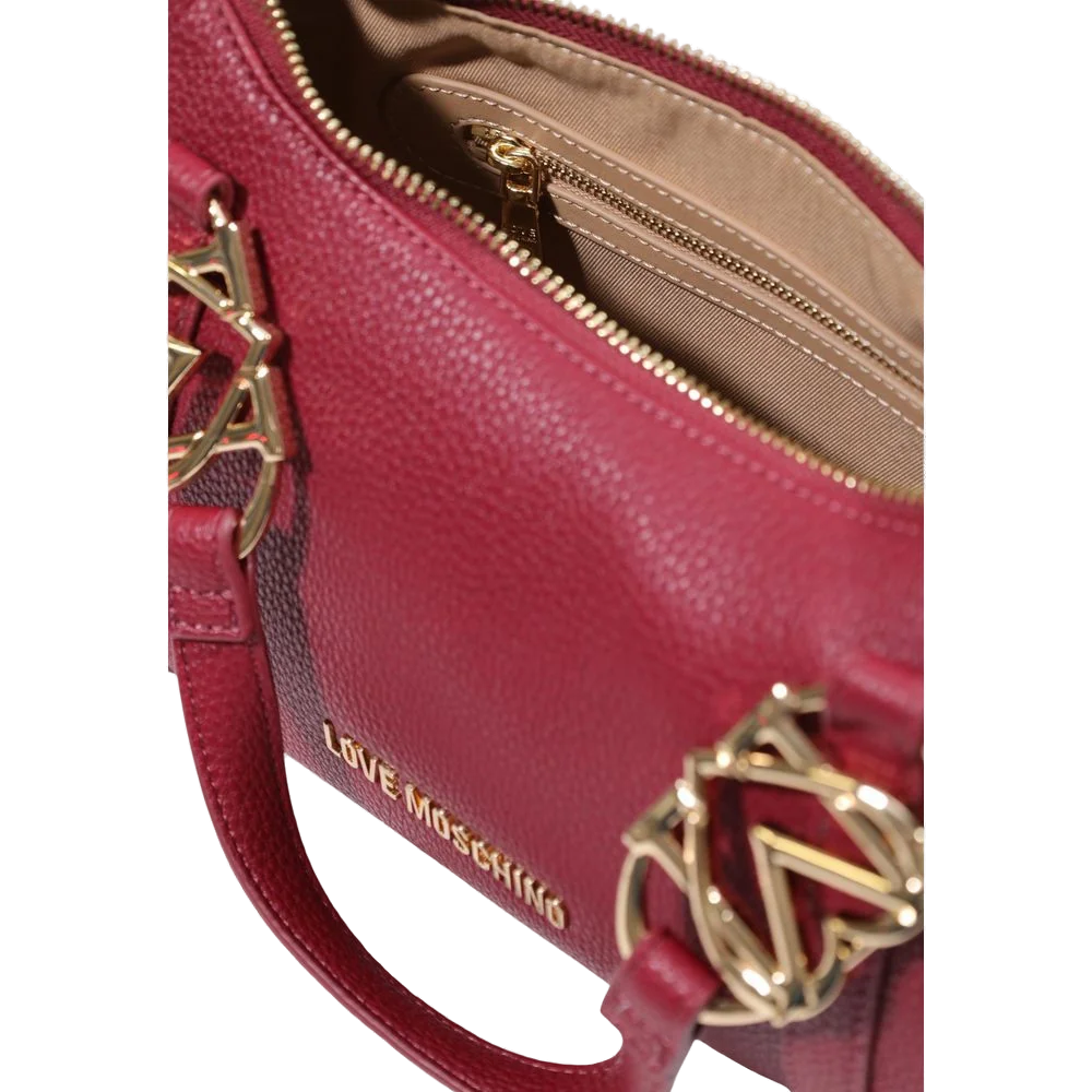 Love Moschino Pebbled Polyurethane Shoulder Bag — Purple, view 5