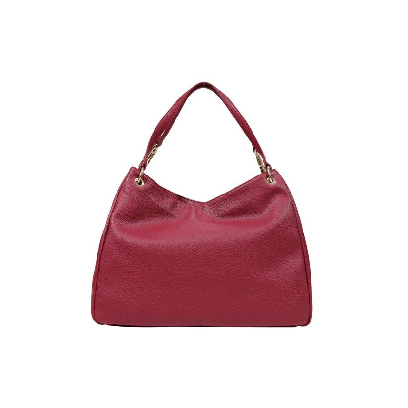 Love Moschino Textured Polyurethane Shoulder Bag — Red, view 3