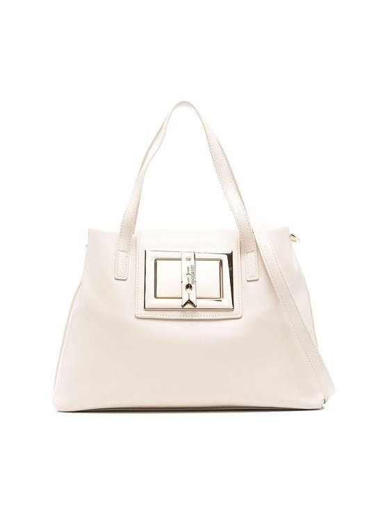 Love Moschino Structured Polyurethane Shoulder Bag — White, view 2
