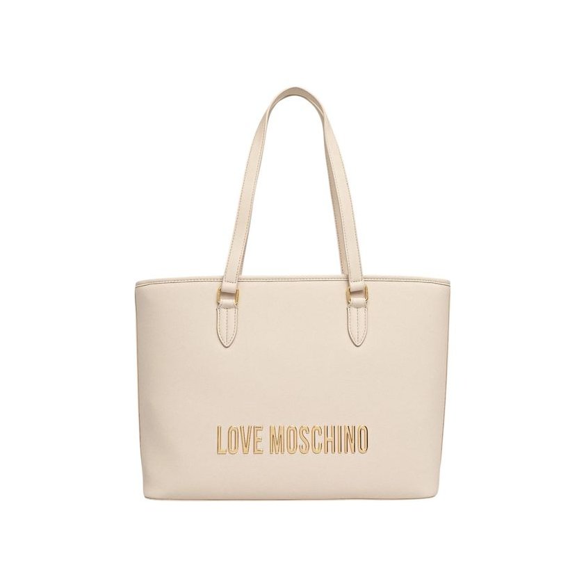 Love Moschino Logo-Embossed Tote Bag — Beige by Love Moschino