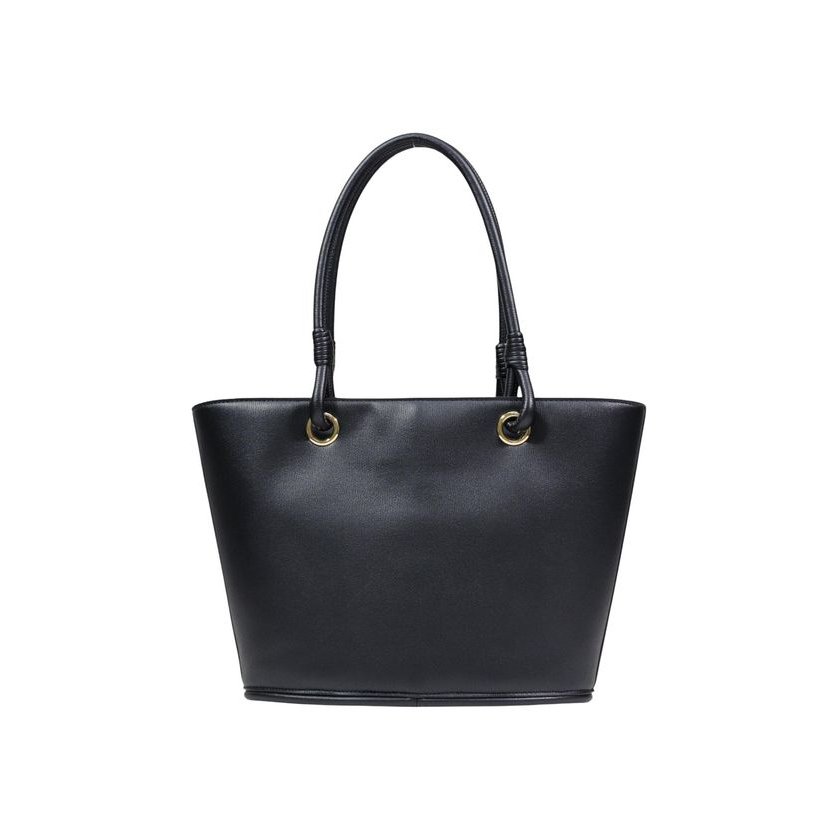 Love Moschino Embossed Heart Logo Tote Bag — Black, view 3