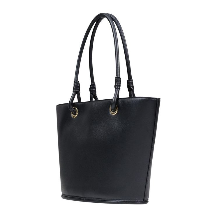 Love Moschino Embossed Heart Logo Tote Bag — Black, view 4