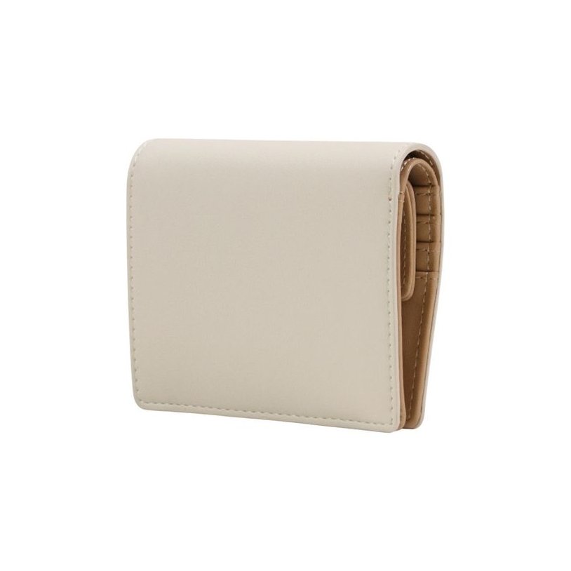 Love Moschino Logo-Embossed Polyurethane Wallet — Beige, view 4