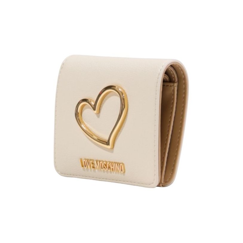Love Moschino Gold Heart-Embellished Wallet — Beige, view 2