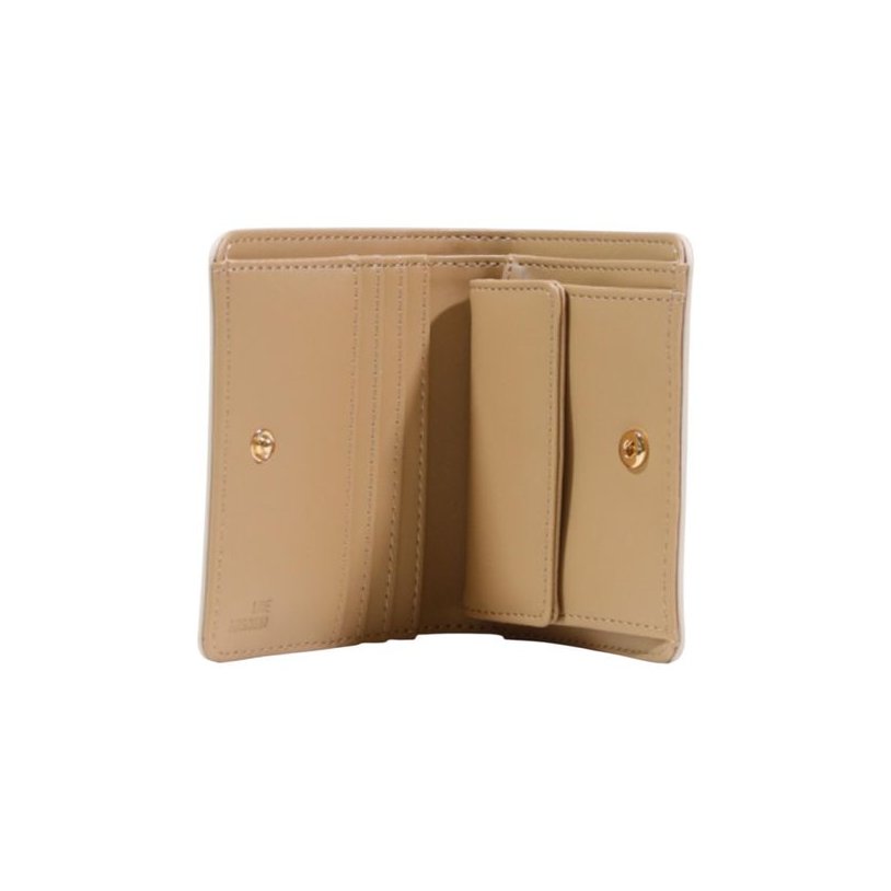 Love Moschino Gold Heart-Embellished Wallet — Beige, view 5