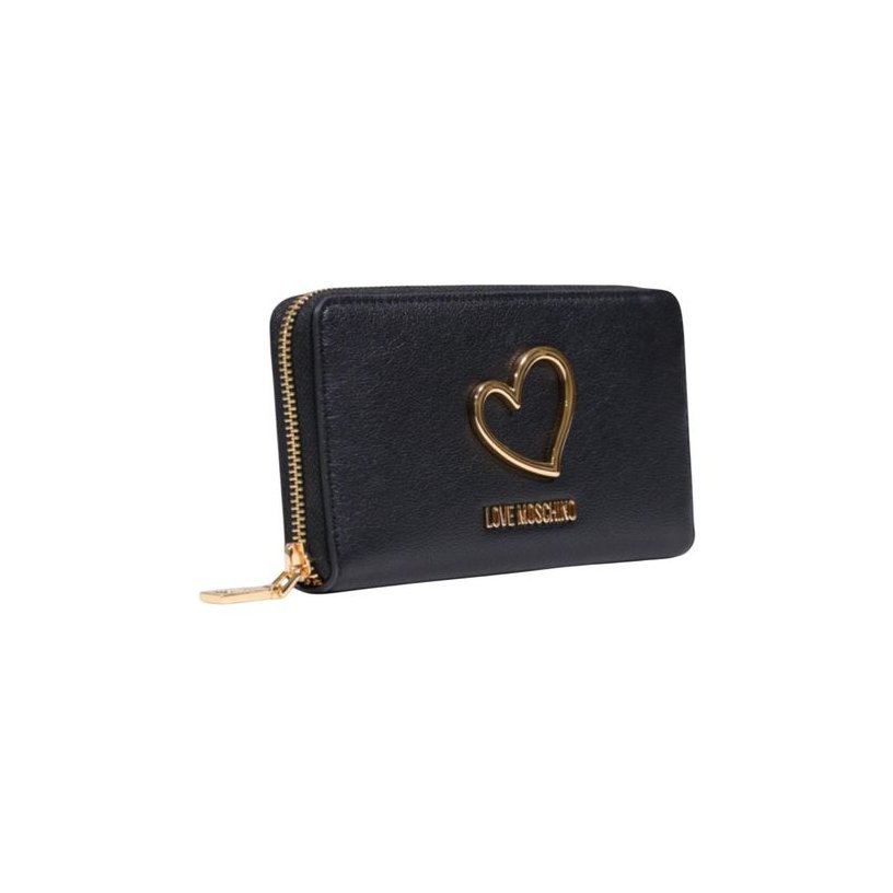 Love Moschino Logo-Embellished Polyurethane Wallet — Black, view 2