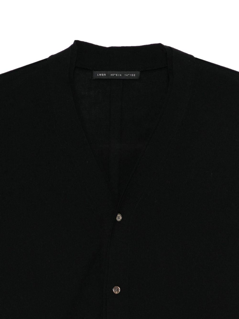 Low Brand Wool Cardigan — Black by Low Brand