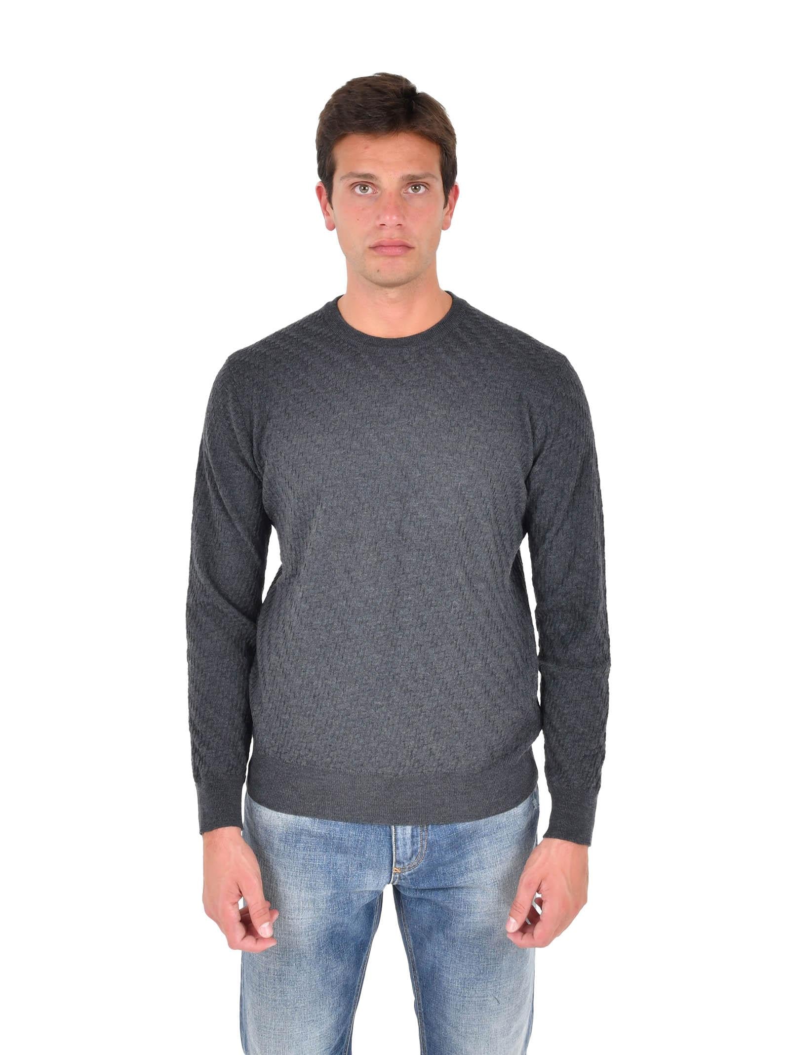 Low Brand All-Over Jacquard Wool Sweater — Gray by Low Brand