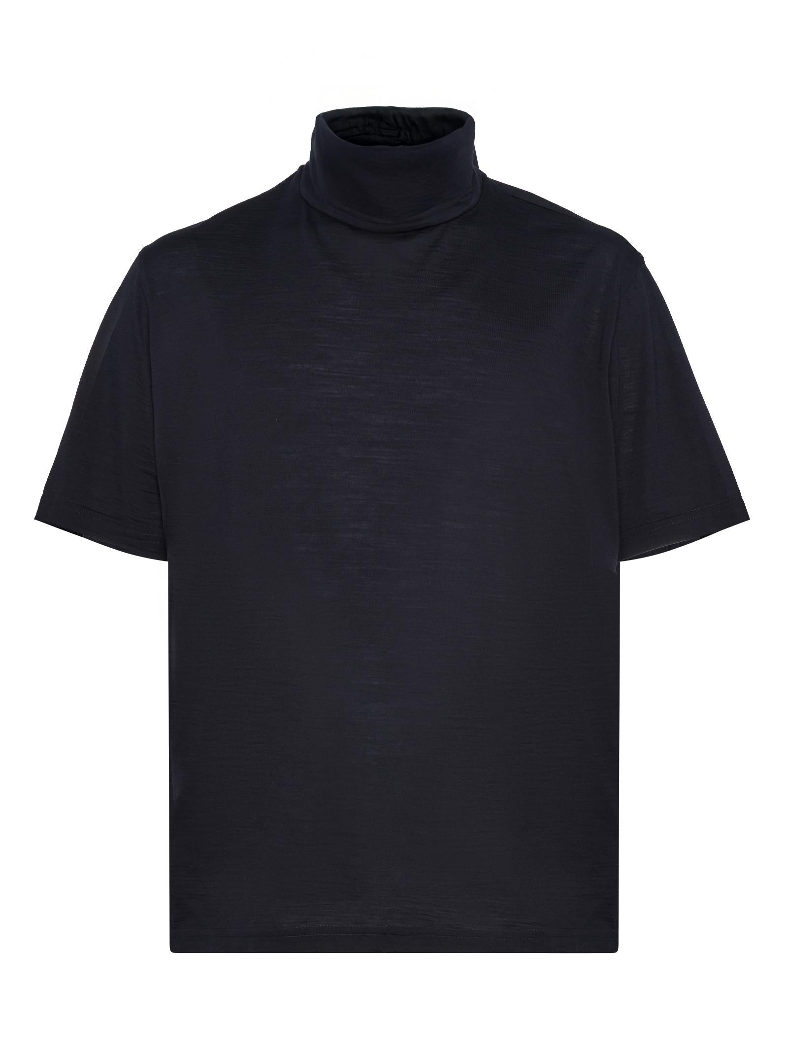 Low Brand Half-Turtleneck Wool Sweater — Navy by Low Brand