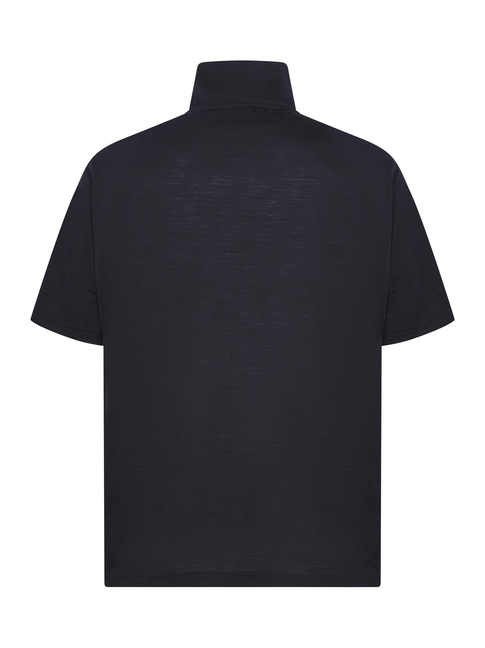 Low Brand Half-Turtleneck Wool Sweater — Navy, view 2