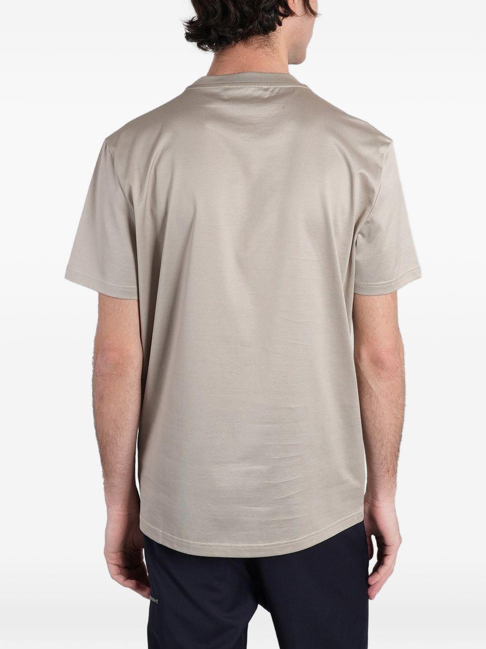 Low Brand Cotton Crewneck T-Shirt — Gray, view 3