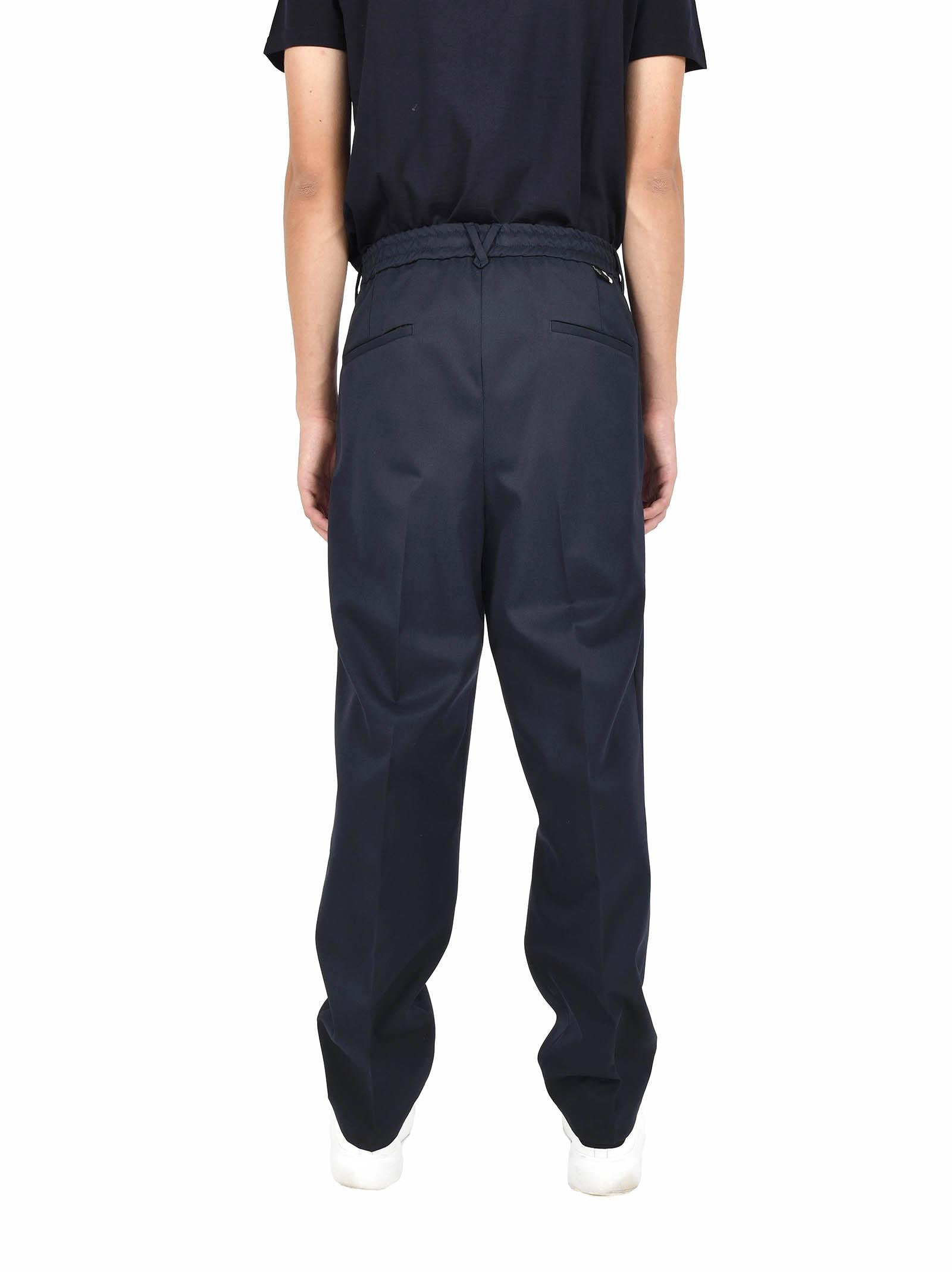 Low Brand Carrot Fit Cotton Trousers — Navy by Low Brand