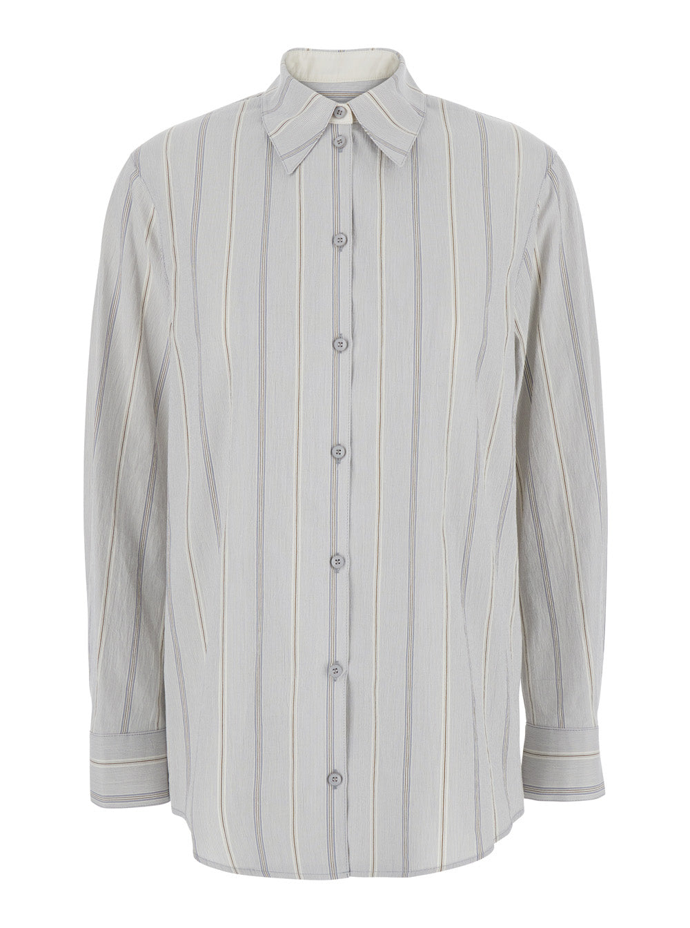 Low Classic Striped Cotton Shirt — Blue by Low Classic