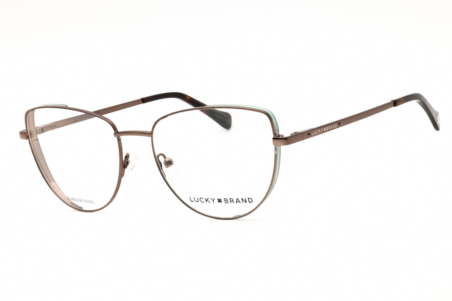 Lucky Brand VLBD122 Cat Eye Metal Frame Eyeglasses — Brown by Lucky Brand