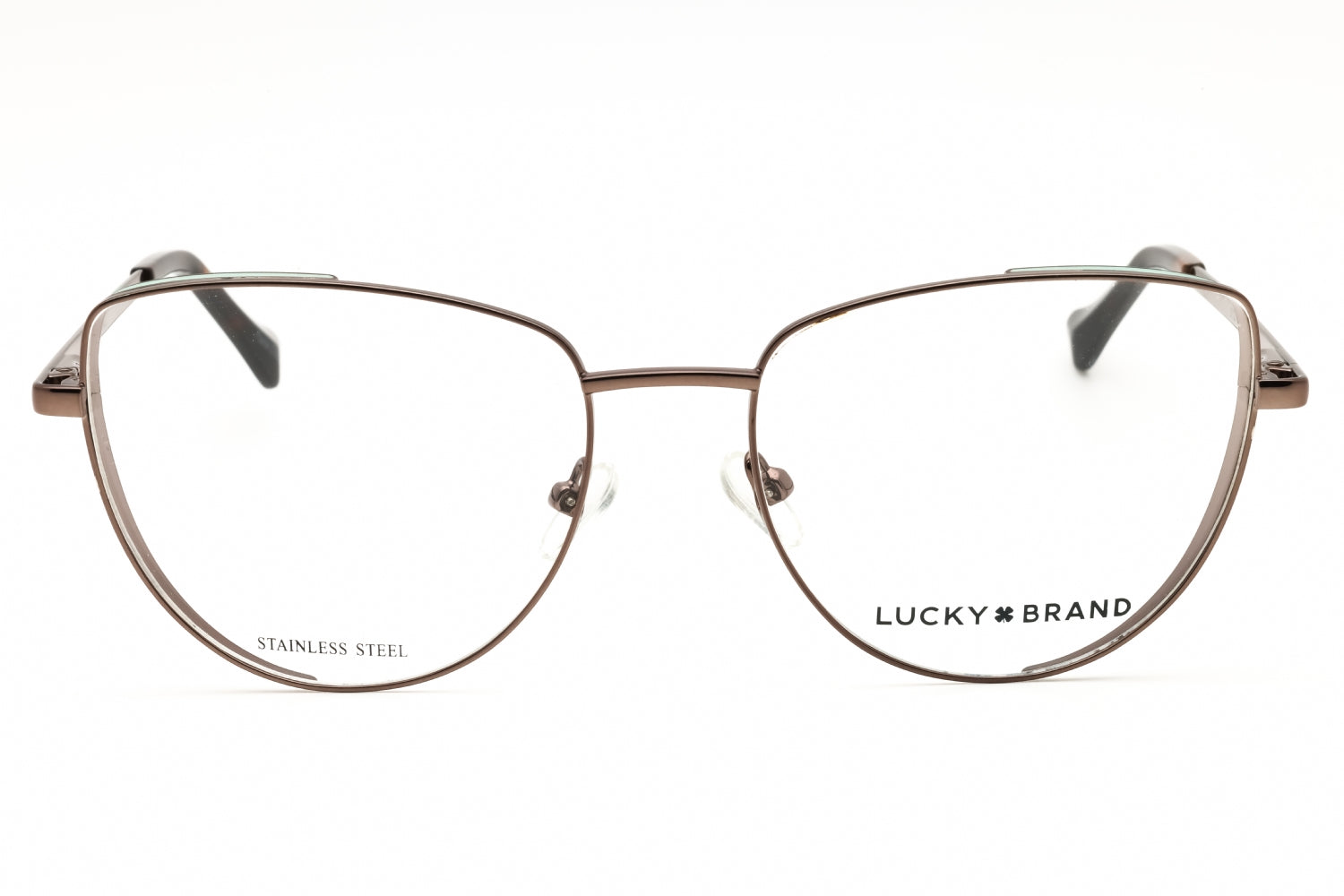 Lucky Brand VLBD122 Cat Eye Metal Frame Eyeglasses — Brown, view 2