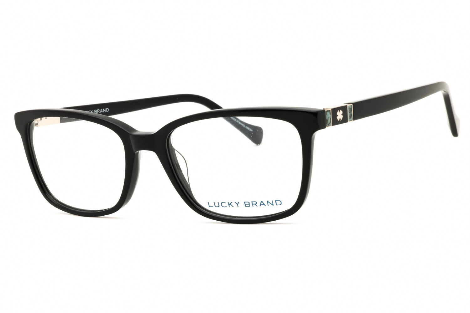 Lucky Brand VLBD240 Rectangular Acetate Eyeglasses — Black by Lucky Brand