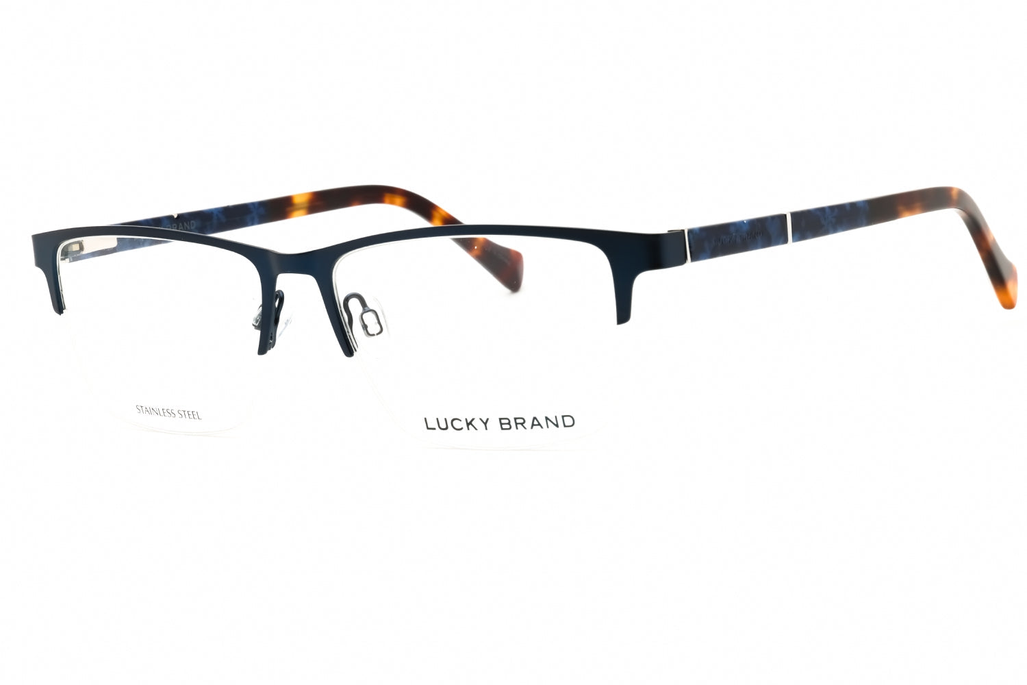 Lucky Brand VLBD320 Metal Rectangular Eyeglasses — Navy by Lucky Brand