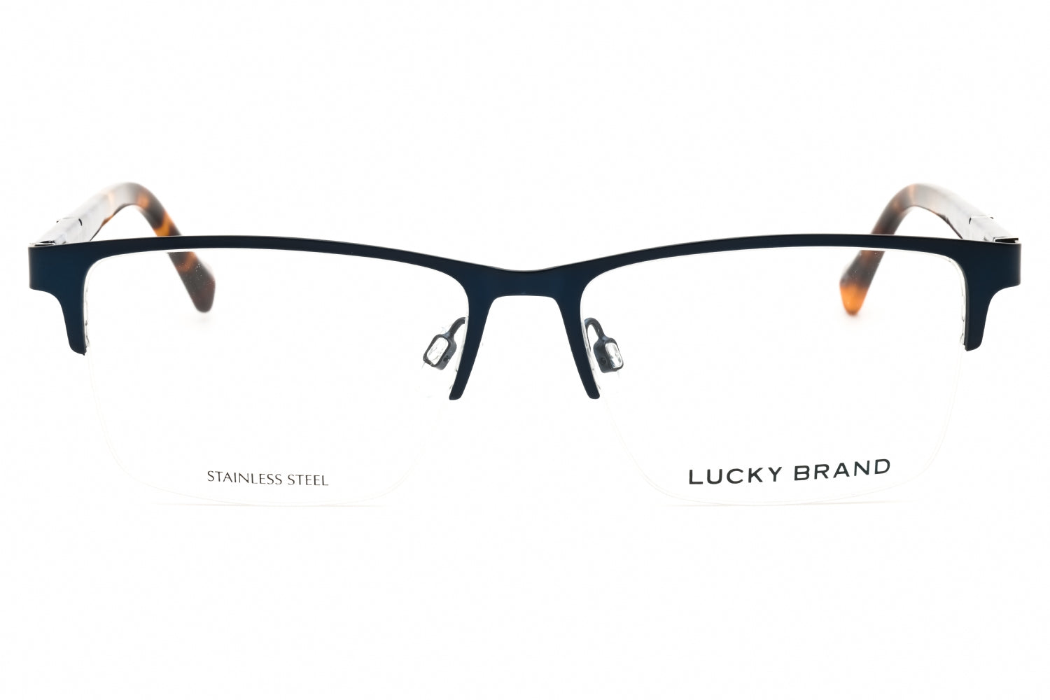 Lucky Brand VLBD320 Metal Rectangular Eyeglasses — Navy, view 2