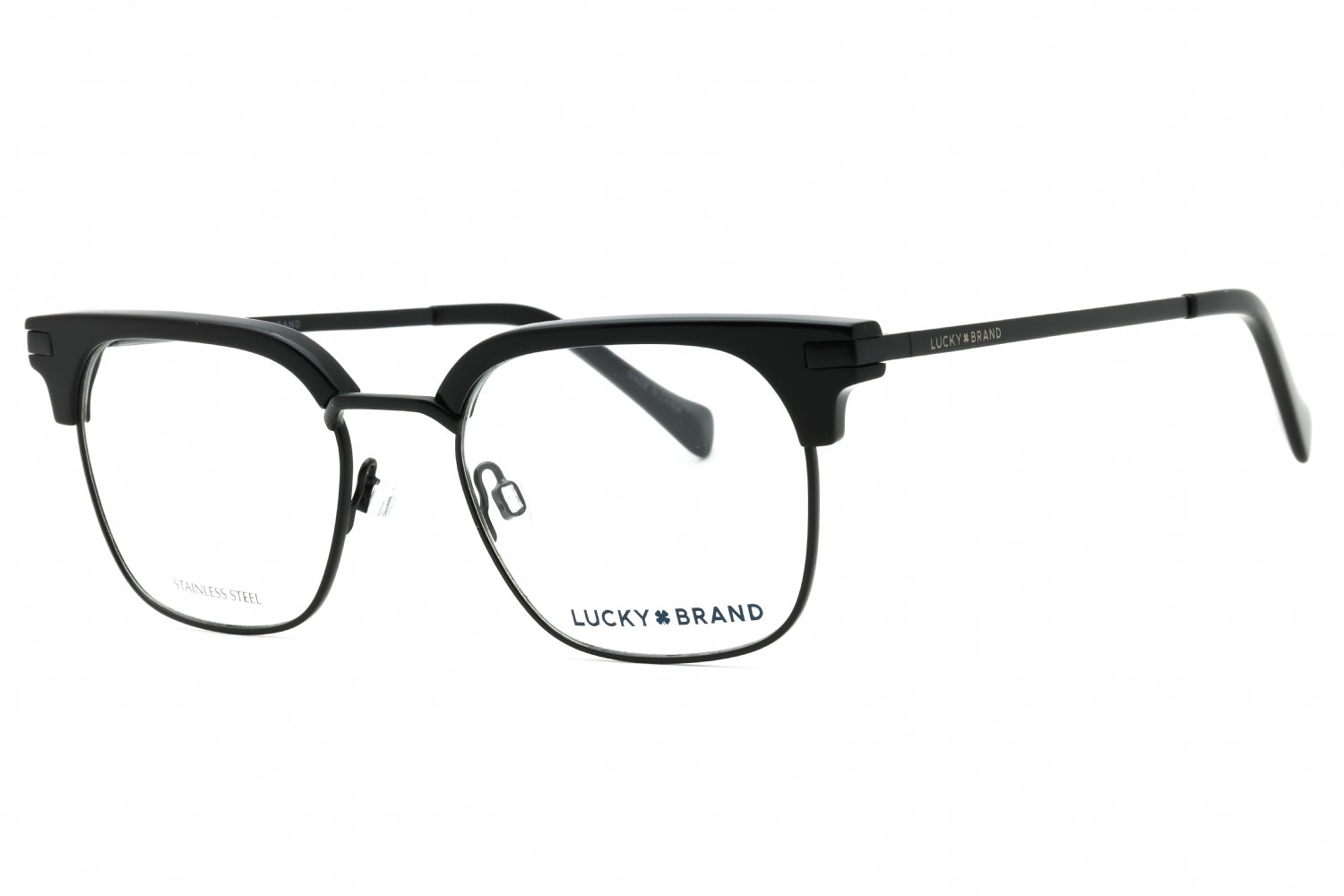 Lucky Brand VLBD322 Rectangular Metal Frame Eyeglasses — Black by Lucky Brand