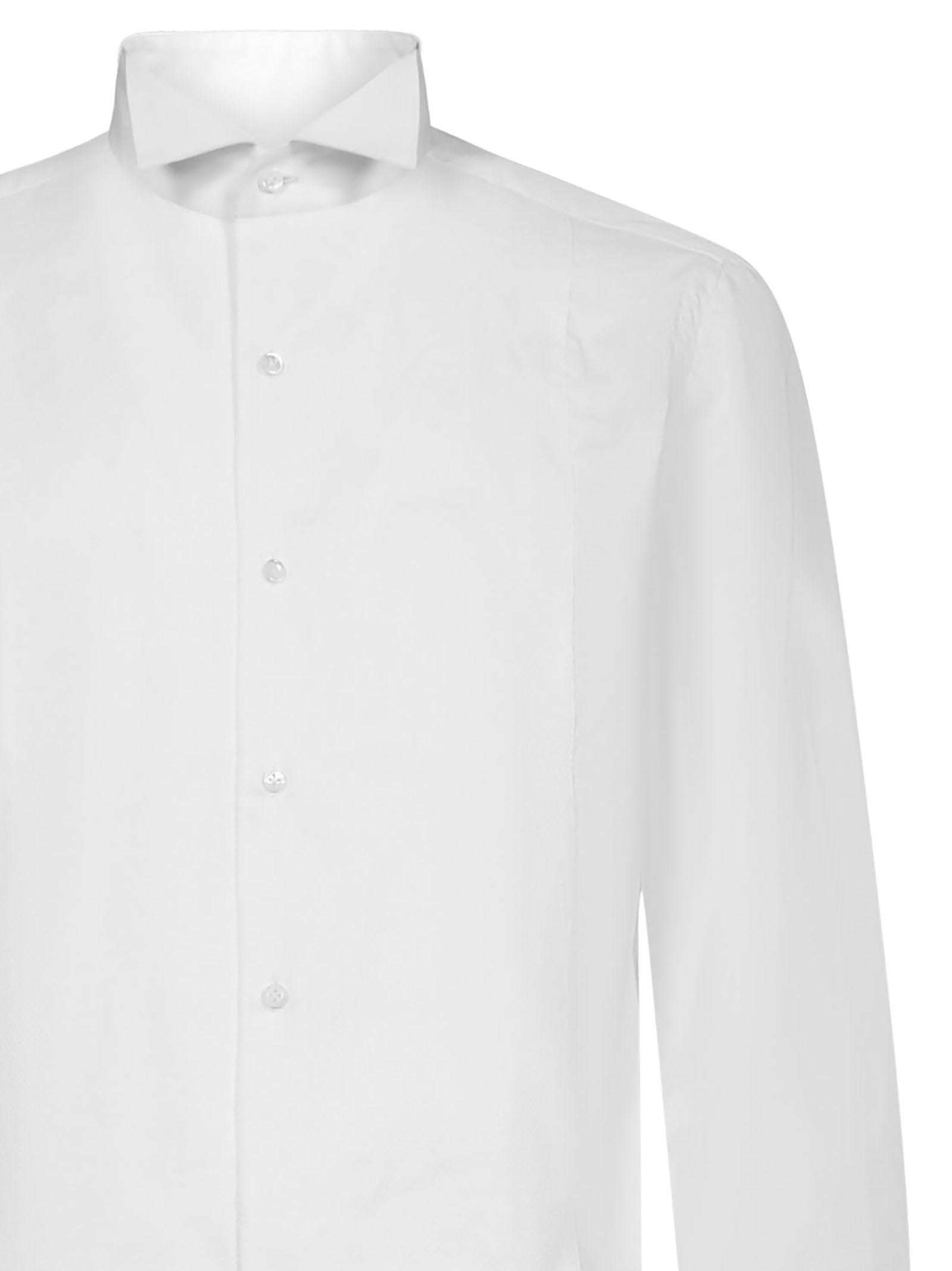 Luigi Borrelli Cotton Dress Shirt — White, view 2