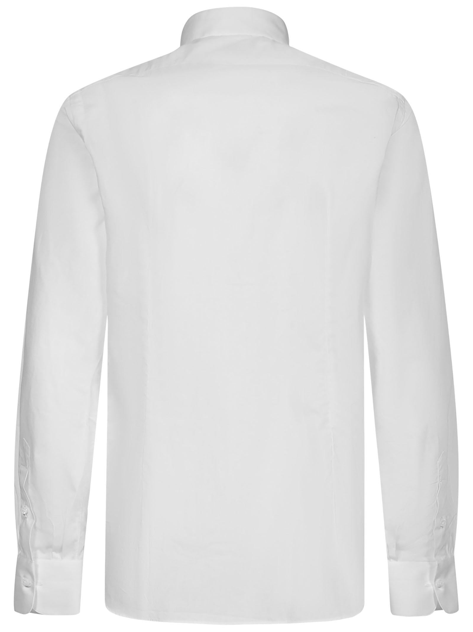 Luigi Borrelli Cotton Dress Shirt — White, view 3