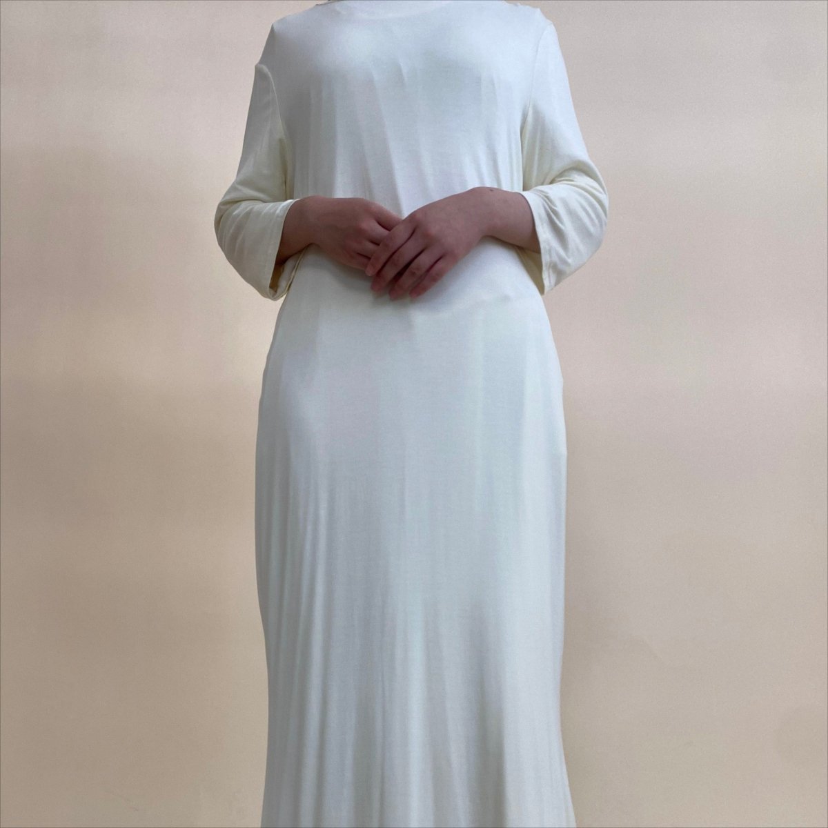 Luxury Crystal Embellished Cape Abaya Set with Inner Dress (MA390), view 6