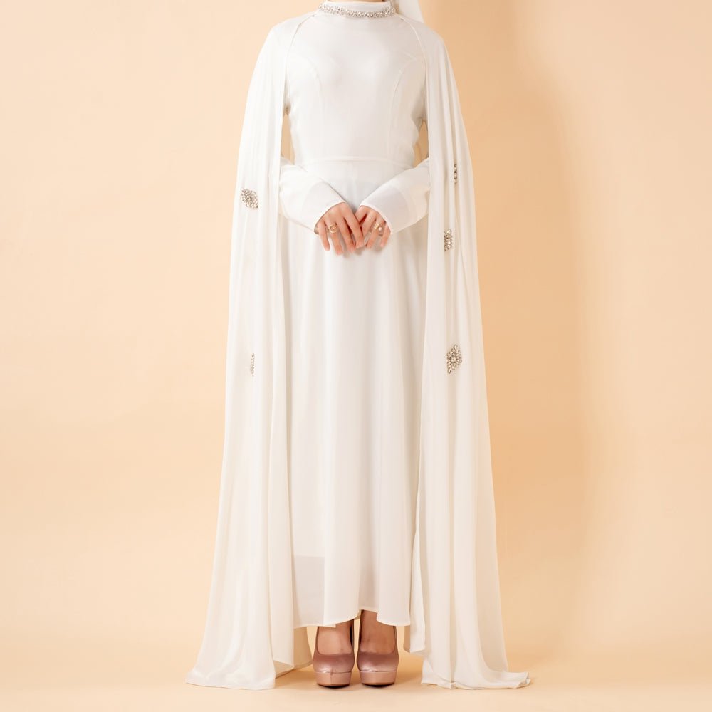 Luxury Satin Royal Cape Abaya(MA326), view 4