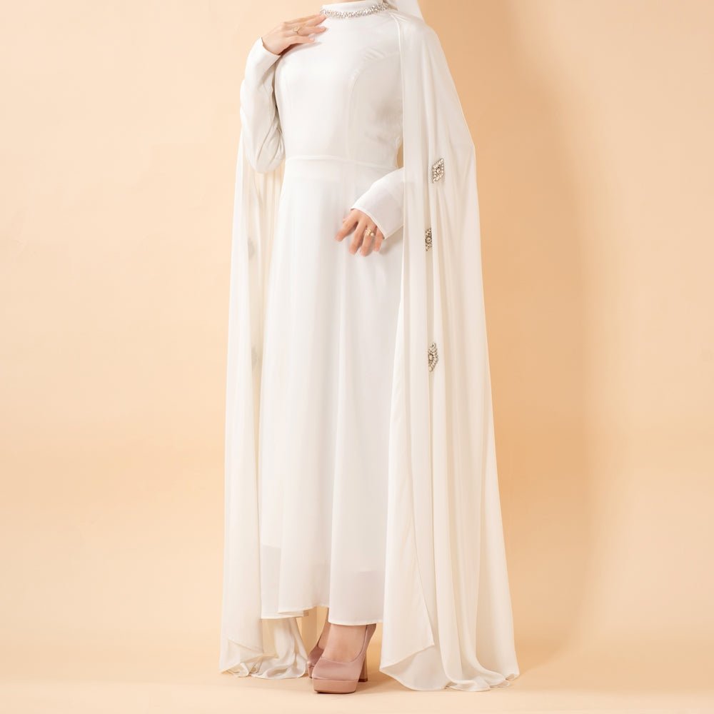 Luxury Satin Royal Cape Abaya(MA326), view 5