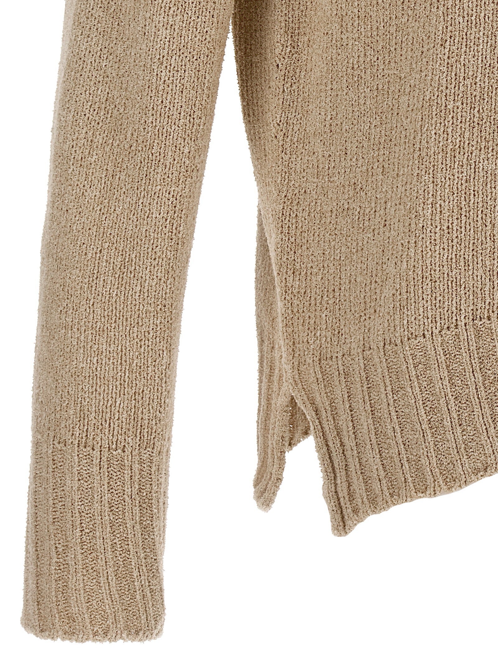 Ma'ry'ya Cashmere Blend Wool Hooded Sweater — Beige, view 4