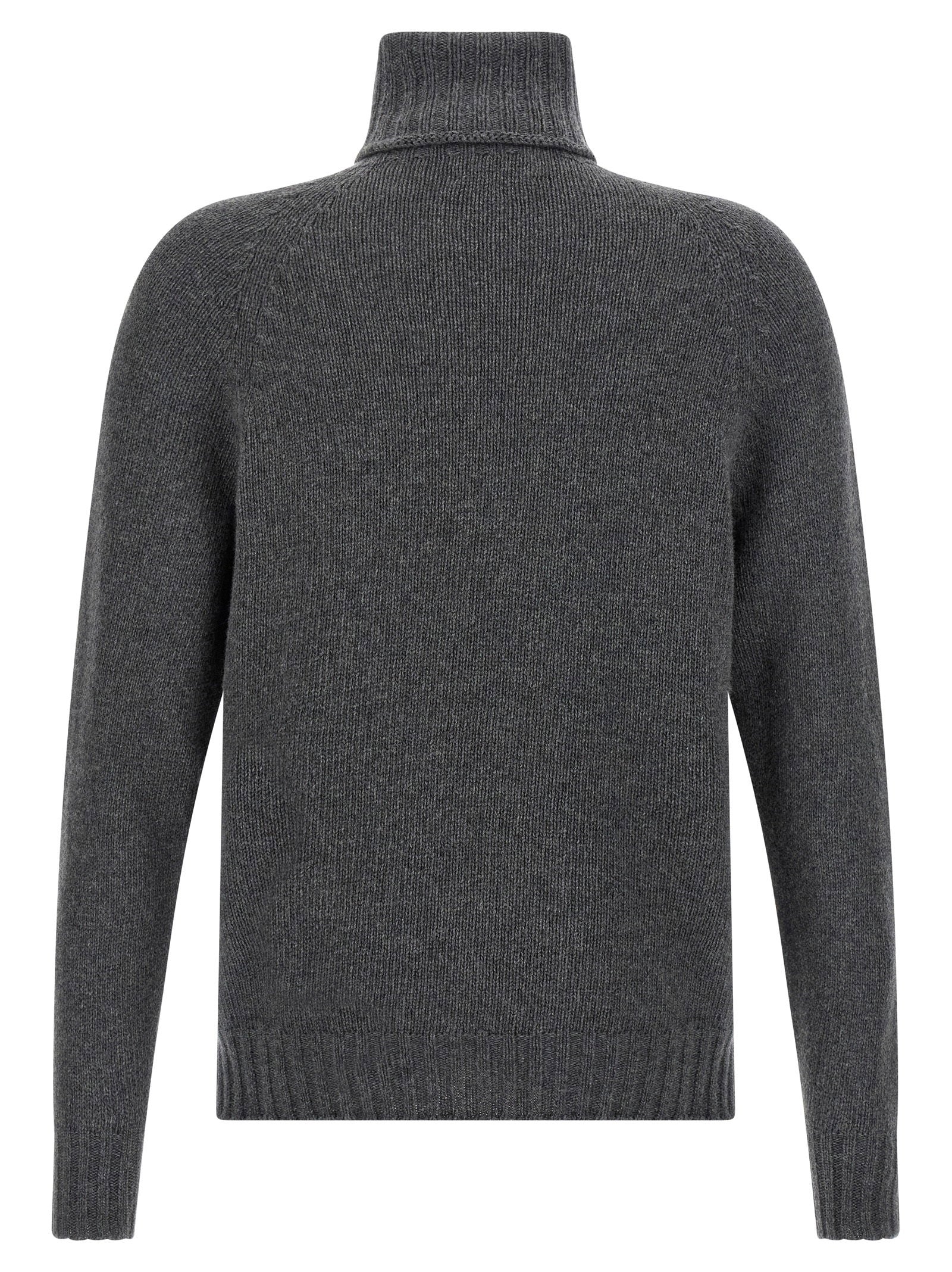 Ma'ry'ya Virgin Wool and Cashmere Blend Sweater — Charcoal, view 2