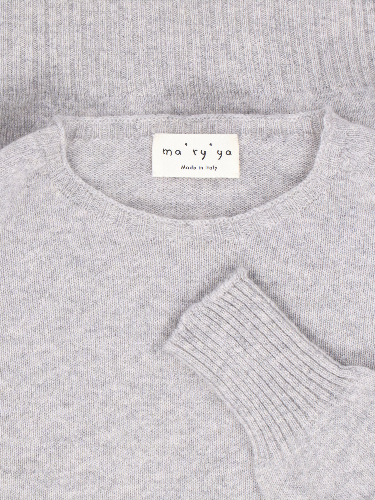 Ma'Ry'Ya Cashmere Crewneck Sweater — Gray, view 3