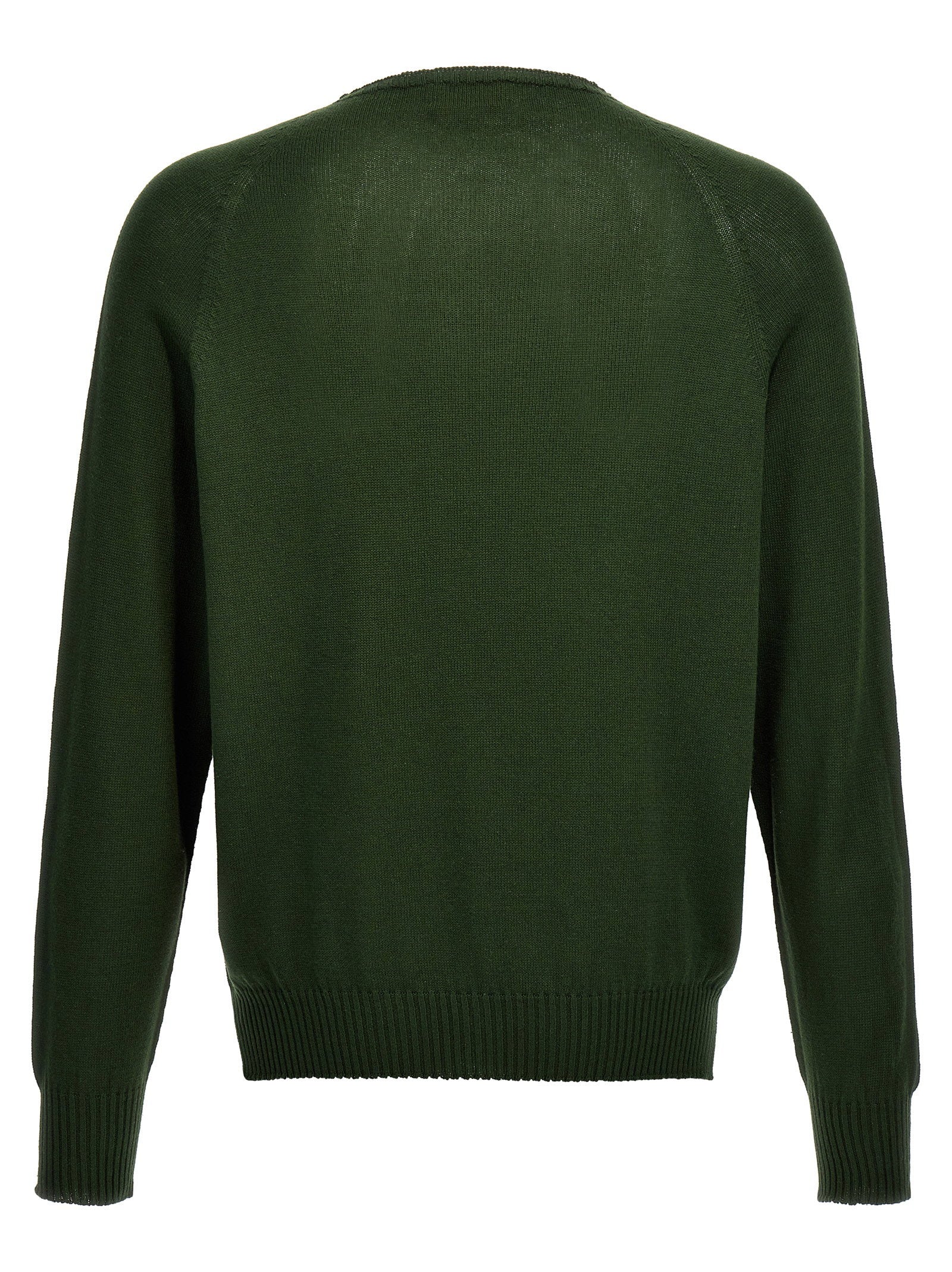 Ma'ry'ya Cotton and Cashmere Blend Sweater — Green, view 2